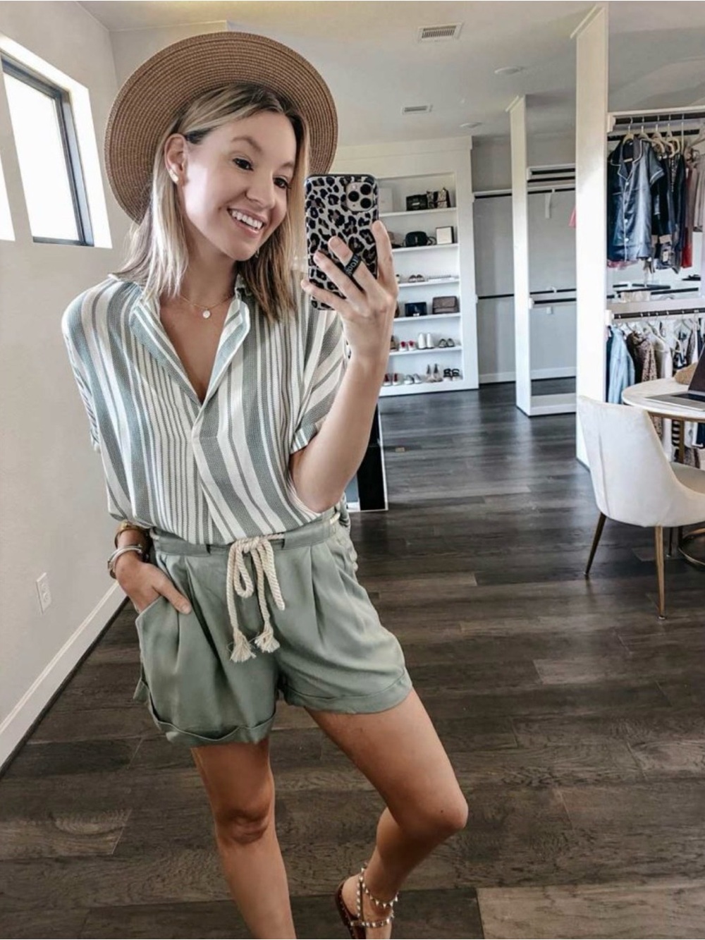 Forever 21 NWT! Women'S Woven Short In Sage Green Size 2X